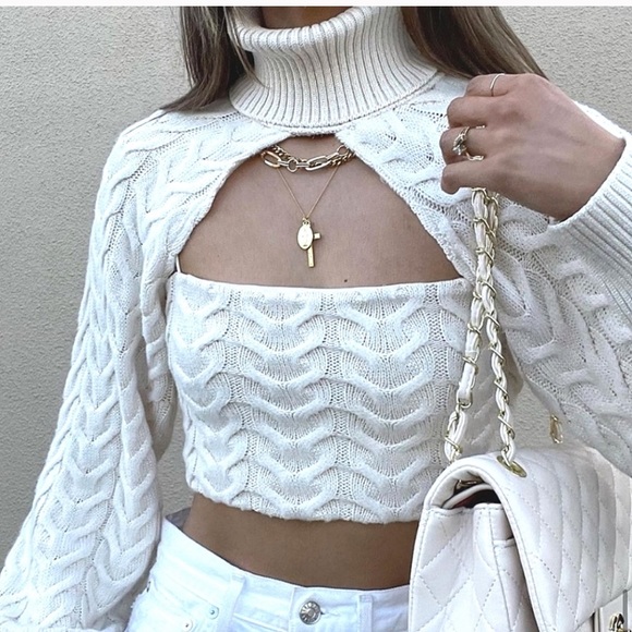 NWT zara turtleneck arm sweater - Picture 2 of 6